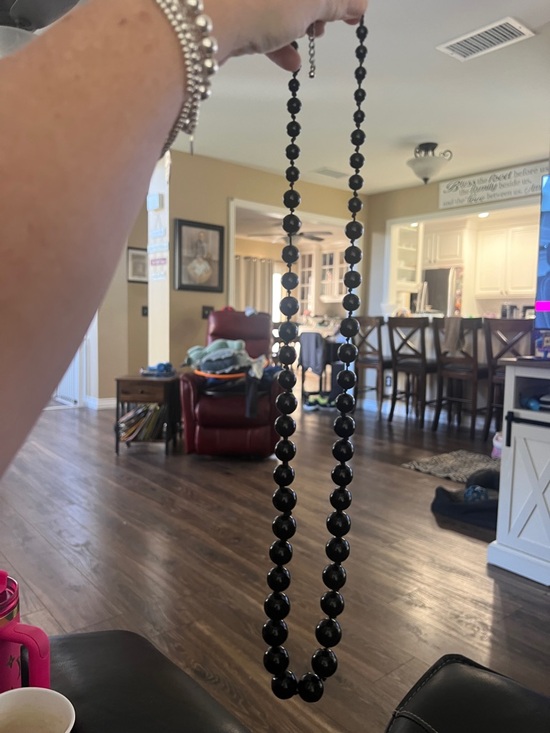 Jewelry - Classic Black Bead Necklace 18 inches